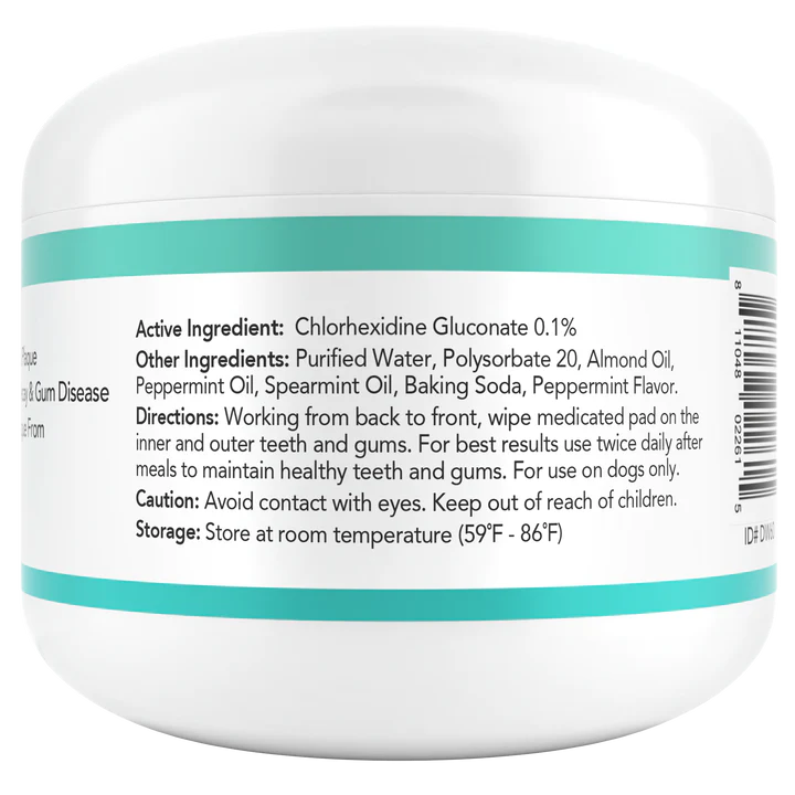 Nootie Antimicrobial Dental Wipes, 60-Count For Dogs