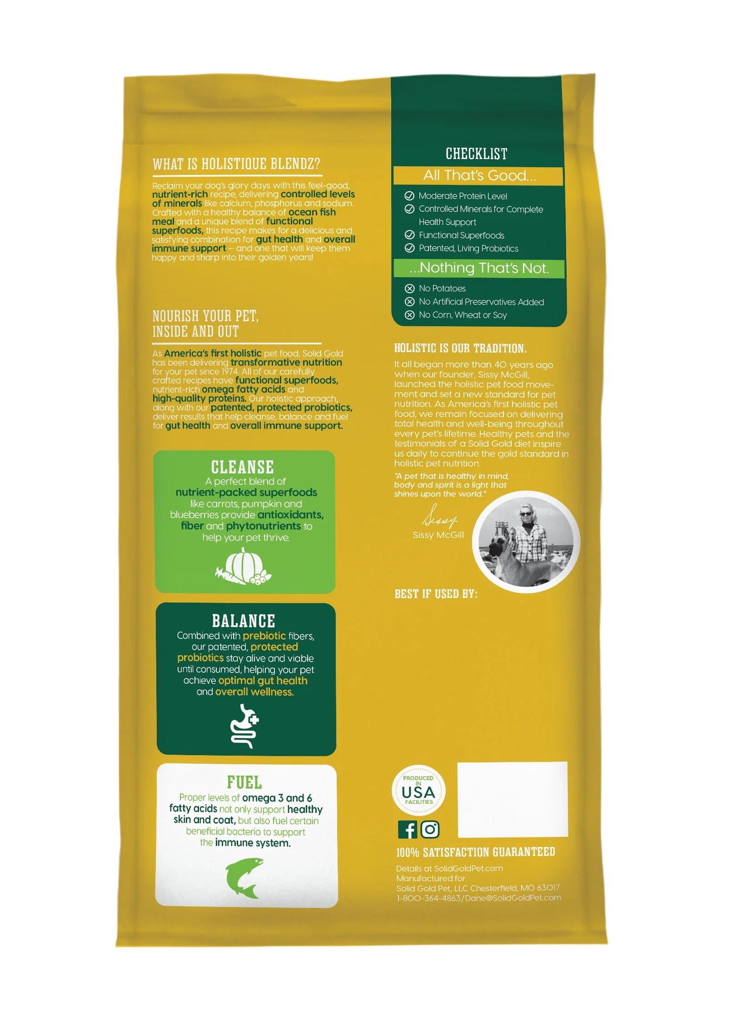 Solid Gold Holistique Blendz™, Dry Dog Food, 4-lb Bag