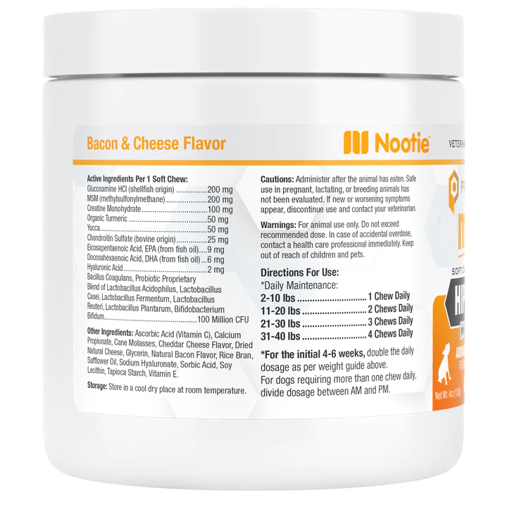 Nootie Progility Minis Hip & Joint Support 60-Count, Dog Supplement