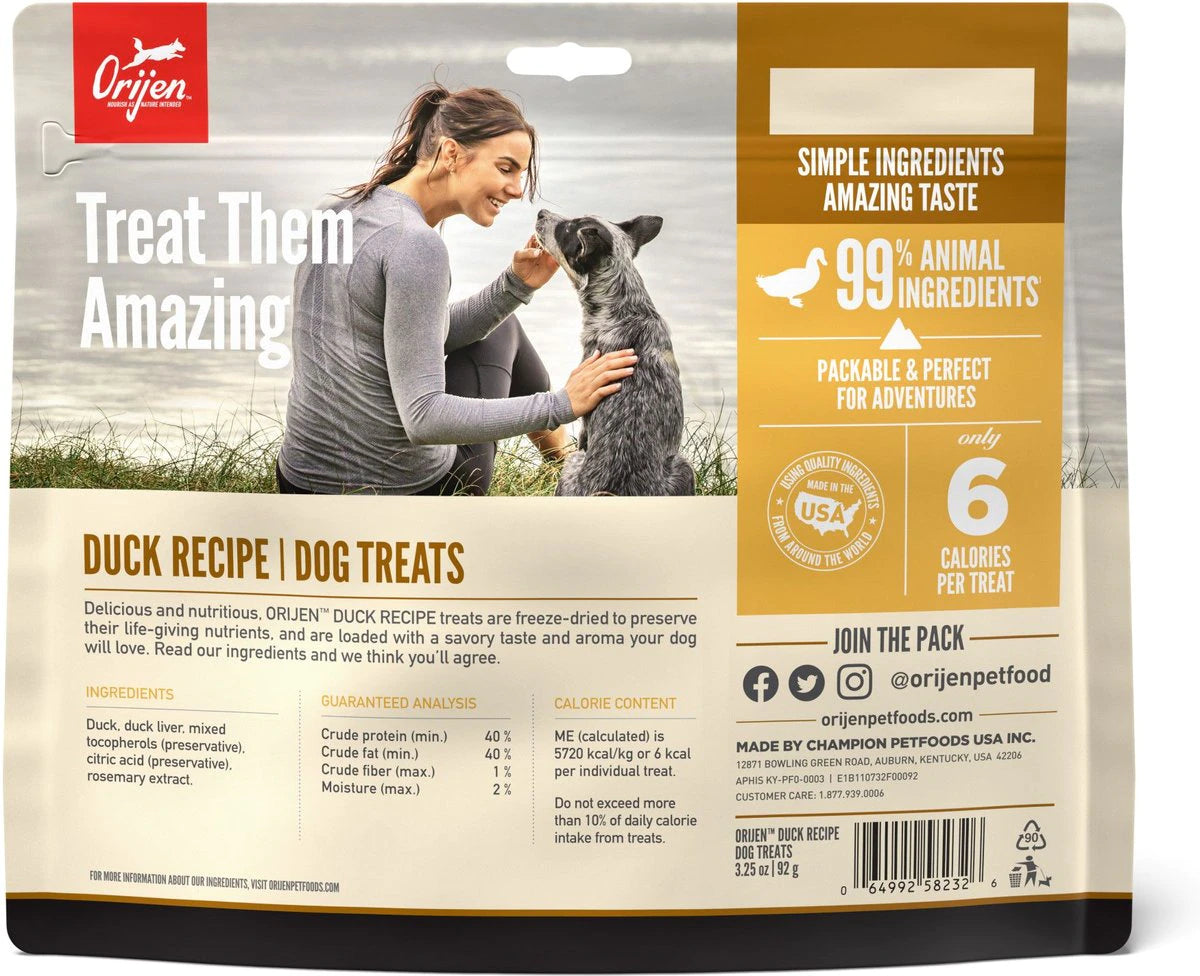 Orijen Freeze-Dried Duck 3.25-oz, Dog Treat