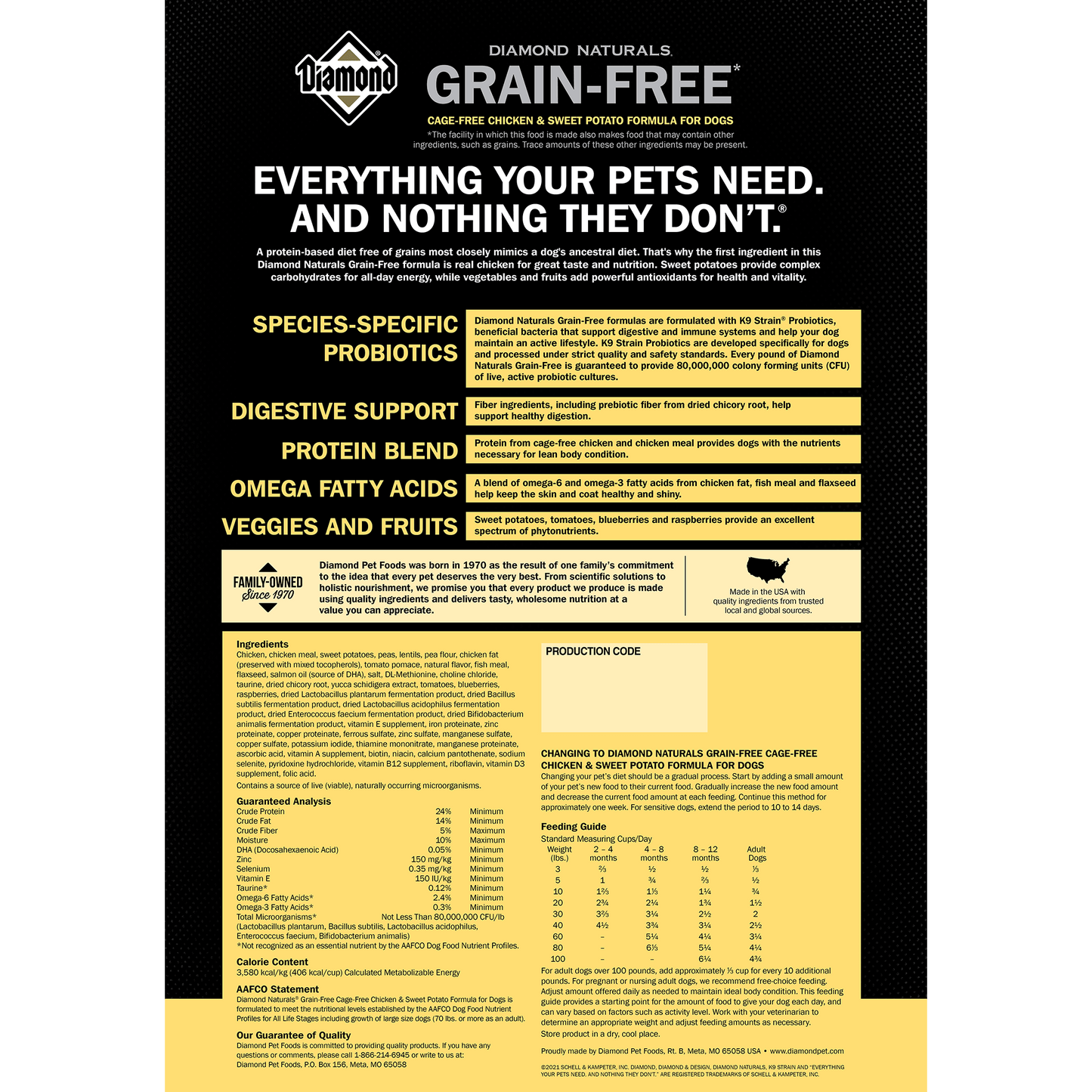 Diamond Naturals Grain Free Dog Food, Chicken and Sweet Potato, 28-lb Bag