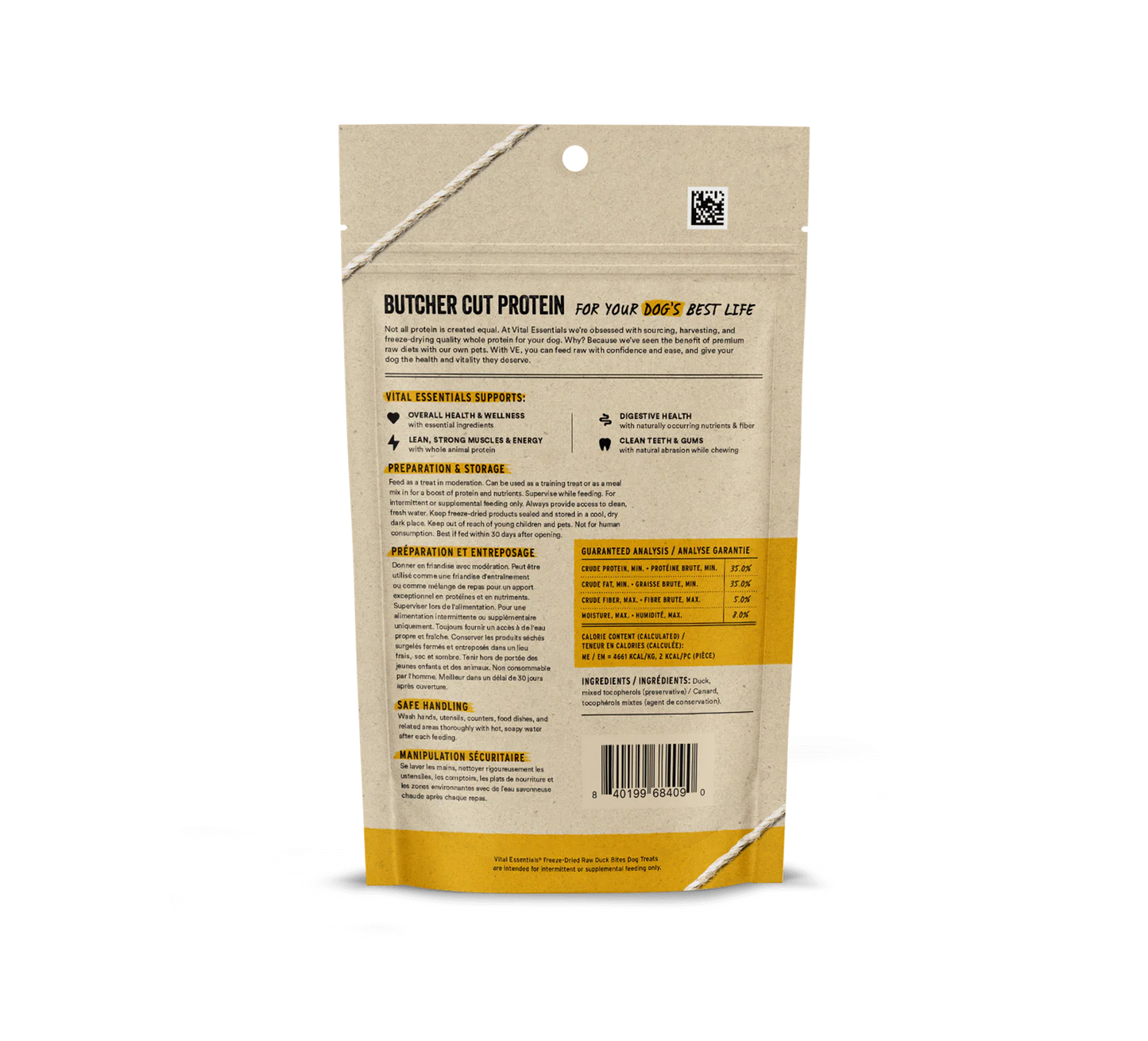Vital Essentials Freeze-Dried Raw Duck Bites 2-oz, Dog Treat
