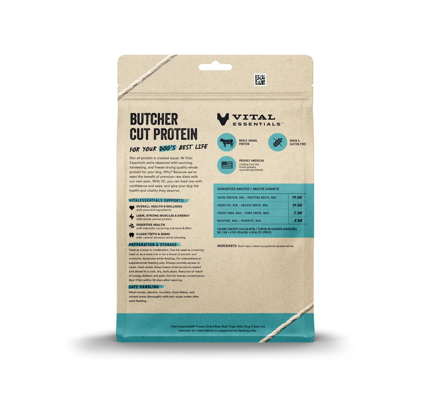 Vital Essentials Freeze-Dried Beef Tripe Nibs 14-oz, Dog Treat