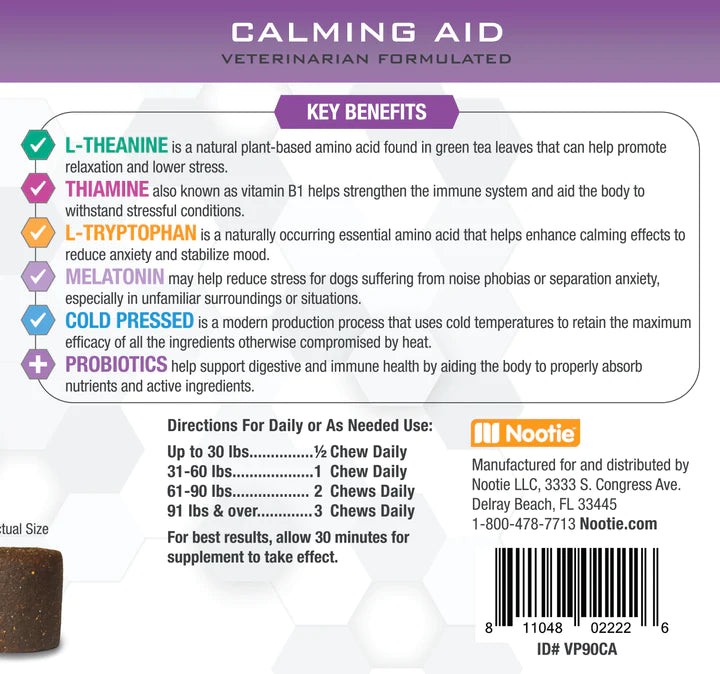 Nootie Progility Minis Calming Aid 60-Count, Dog Supplement