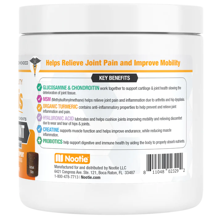 Nootie Progility Minis Hip & Joint Support 60-Count, Dog Supplement