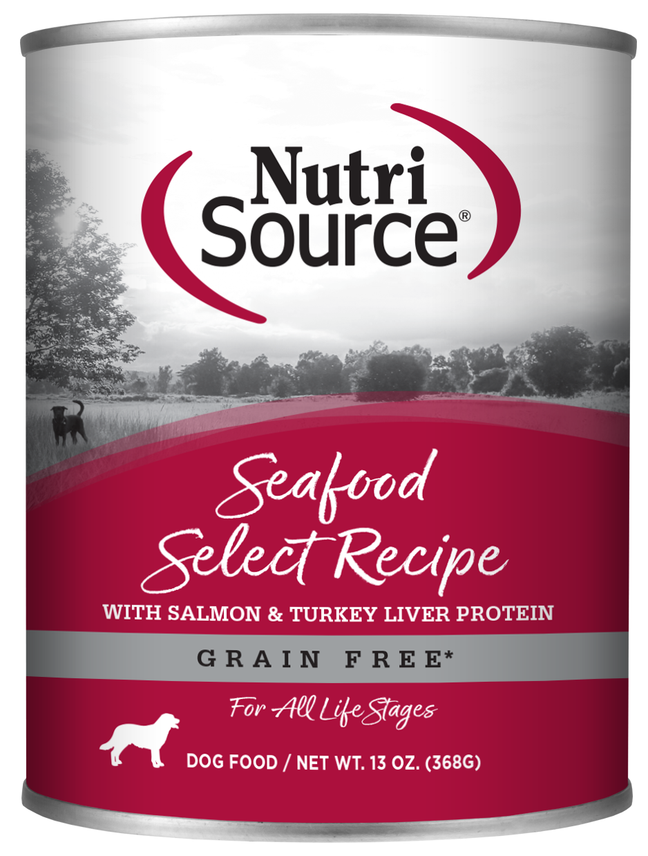 NutriSource® Seafood Formula Grain Free, Wet Dog Food, 12.3-oz Case of 12