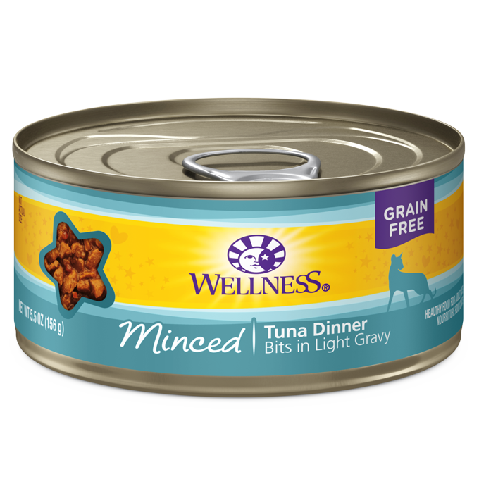 Wellness Minced Tuna Recipe,Wet Cat Food, 3-oz Case Of 24