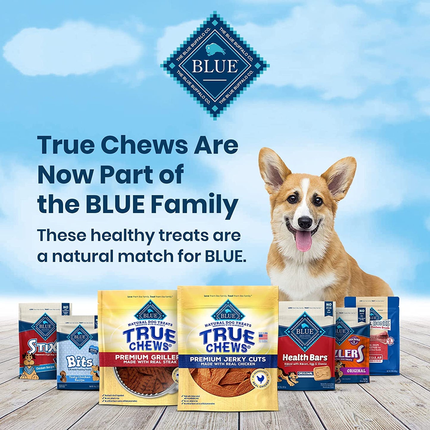 Blue Buffalo True Chews® Premium Jerky Cuts Chicken Pot Pie Recipe 12-oz , Dog Treat