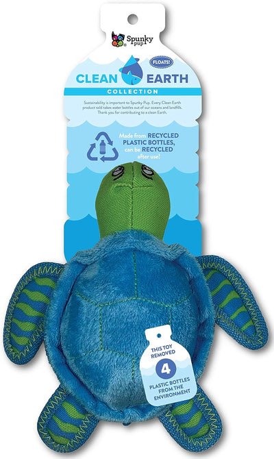 Spunky Pup Clean Earth Turtle, Dog Toy