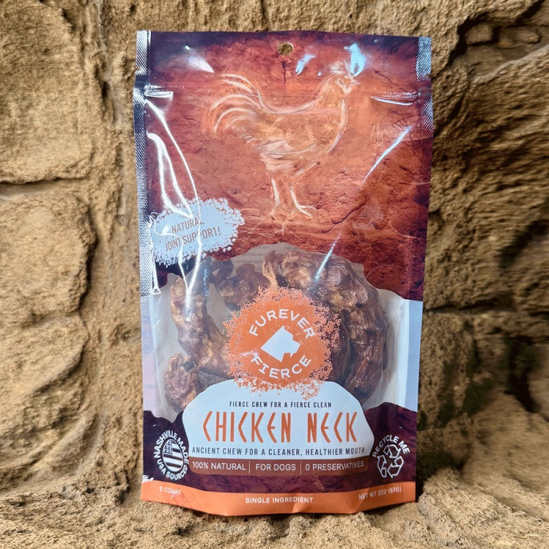 Furever Fierce Chicken Neck, Dog Chews, 5-Pack Bag