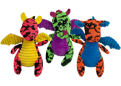 Multipet Mini Dragon 5-Inch, Assorted, Dog Toy