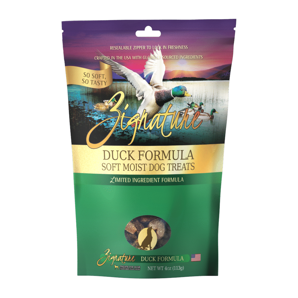 Zignature Soft Moist Treats Duck Formula 4-oz, Dog Treat