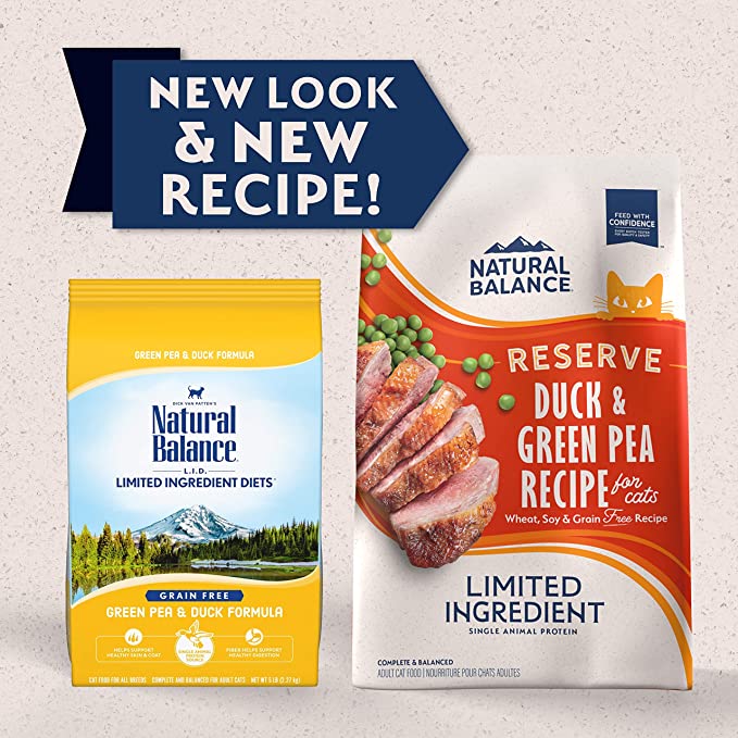 Natural Balance Reserve Grain Free Duck & Green Pea Recipe, Dry Cat Food