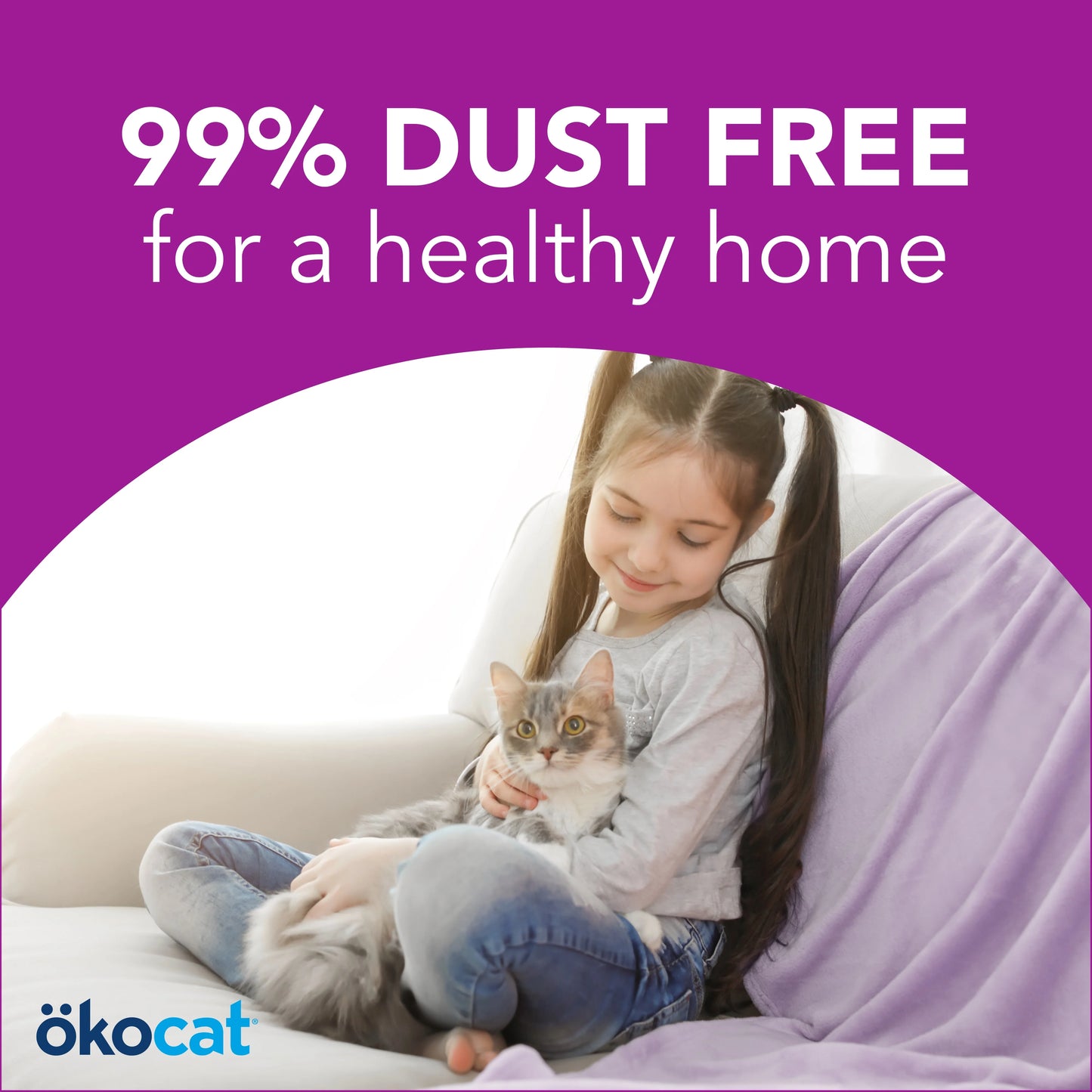 Okocat® Less Mess Clumping Low-Tracking, Mini-Pellets Wood 14-lb, Cat Litter