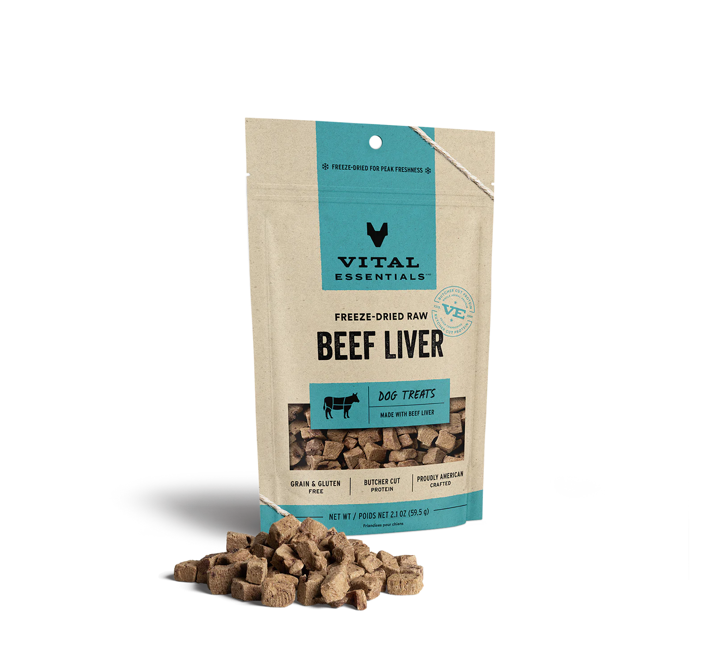 Vital Essentials Freeze-Dried Beef Liver 2.1-oz, Dog Treats
