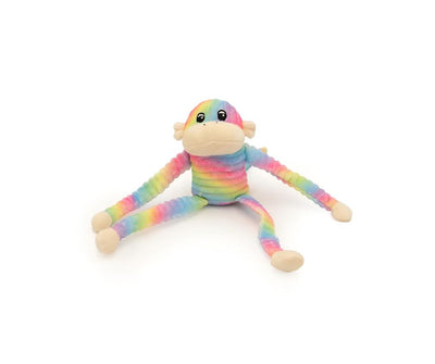 Zippy Paws Large Spencer Rainbow Crinkle Monkey, Dog Toy