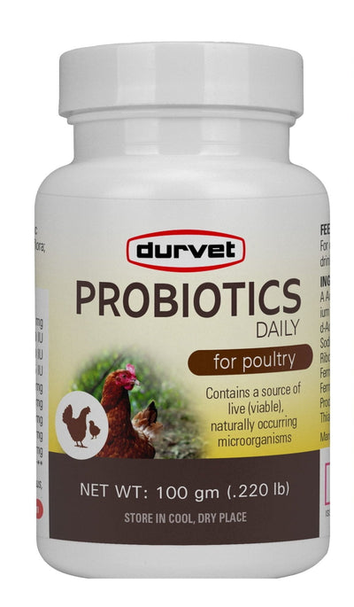 Durvet Daily Probiotics 100-gm, Poultry Supplement