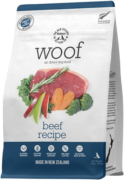 The New Zealand Natural Pet Food Co Woof Beef Recipe , Air-Dried Dog Food