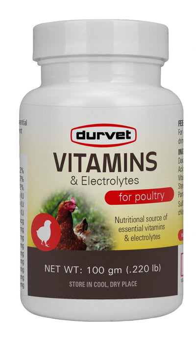 Durvet Daily Vitamins & Electrolytes 100-gm, Poultry Supplement