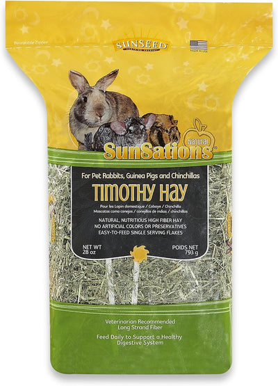 Sunseed Sunsations Natural Timothy Hay 28-oz, Small Animal Treat