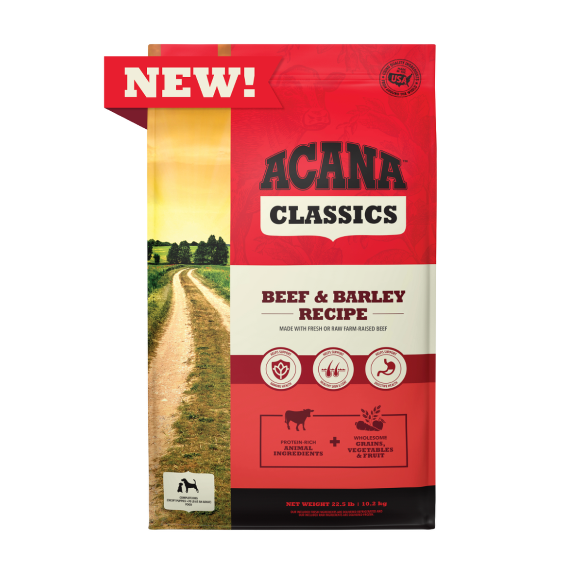 Acana Classics Beef & Barley Recipe, Dry Dog Food