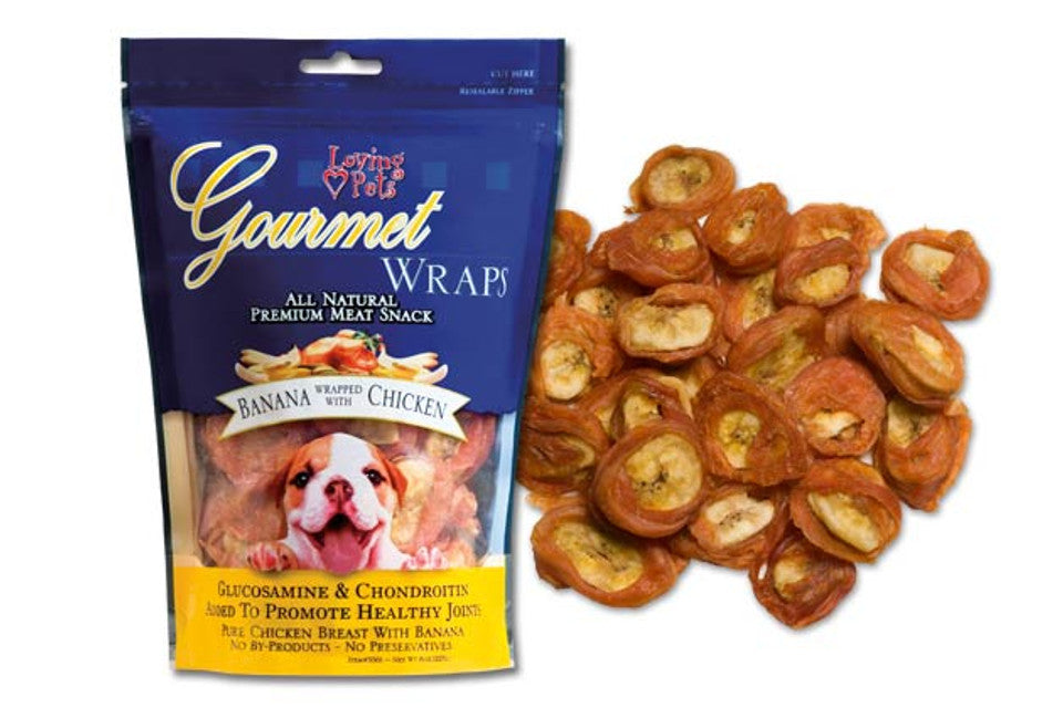 Loving Pets Gourmet Chicken-Wrapped Banana Treat 6-oz, Dog Treat