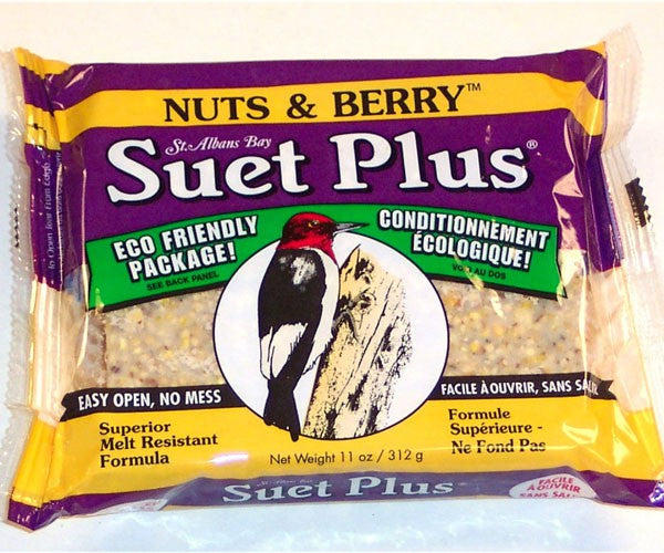 Wildlife Sciences Suet Plus Nuts & Berry Blend 11-oz, Wild Bird Treat