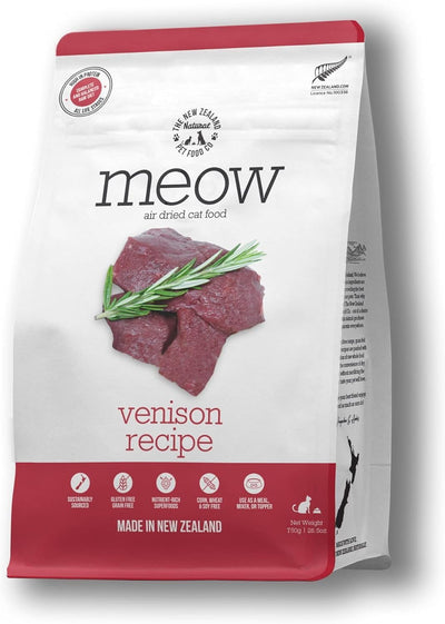 The New Zealand Natural Pet Food Co Meow Venison Recipe, Air-Dried Cat Food