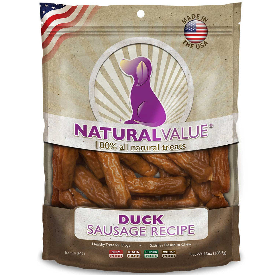 Loving Pets Natural Value® Soft Chew Duck Sausages 13-oz, Dog Treat