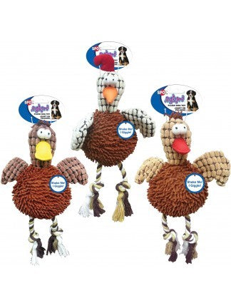 Spot Gigglers Plush Chicken 12-Inch, Assorted, Dog Toy