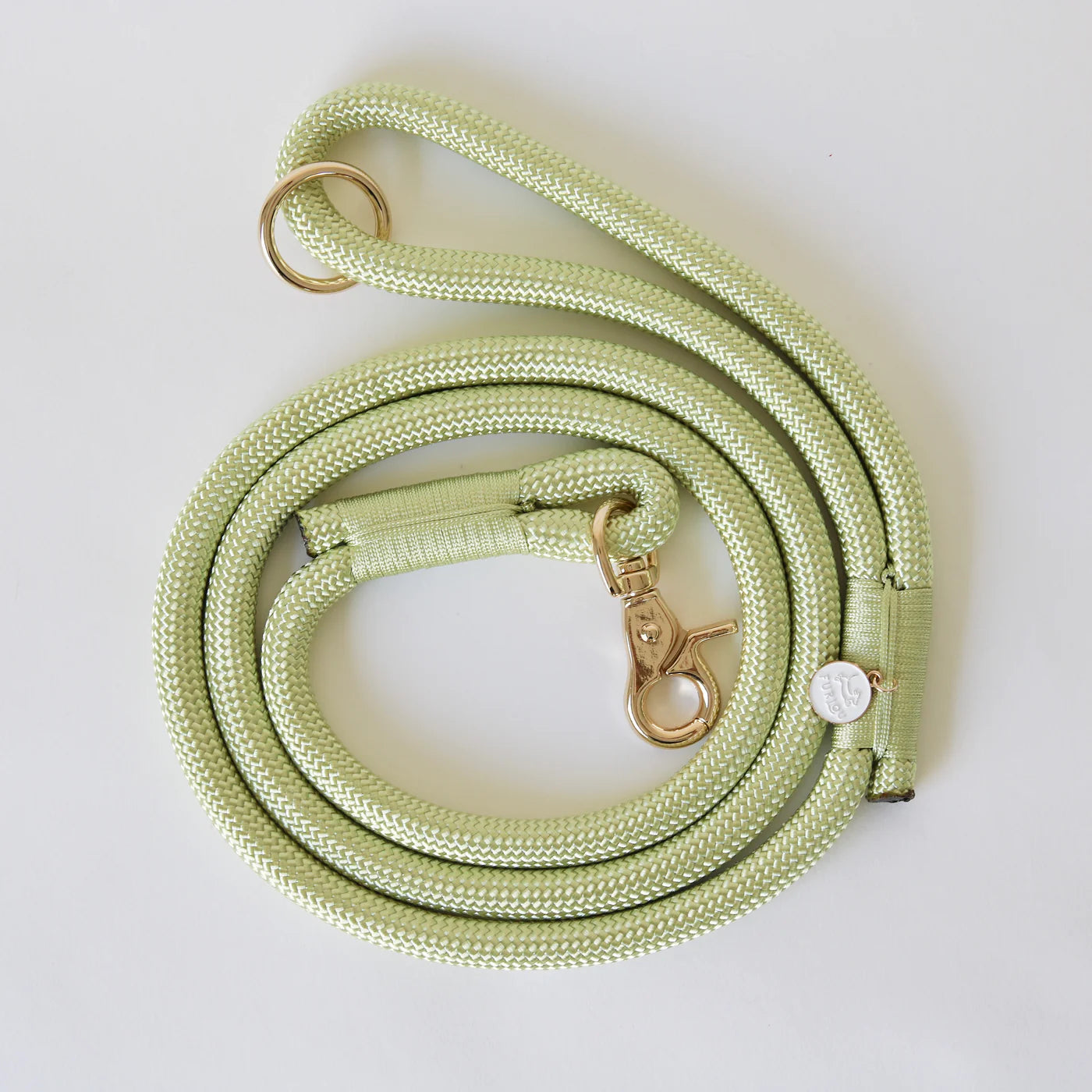 Furlou Lime Green Braided Rope, Dog Leash