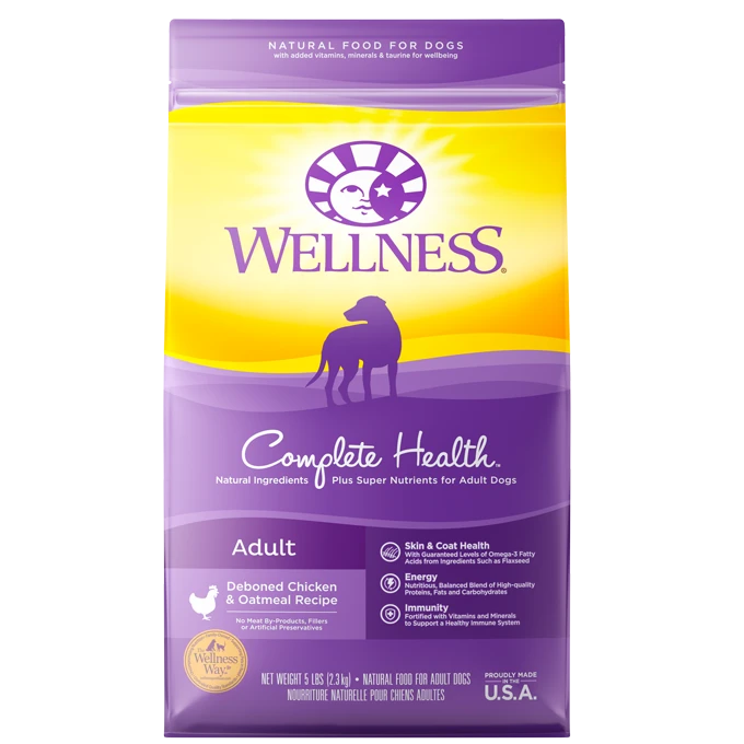 Wellness Complete Health Deboned Chicken & Oatmeal, Dry Dog Food, 26-lb Bag