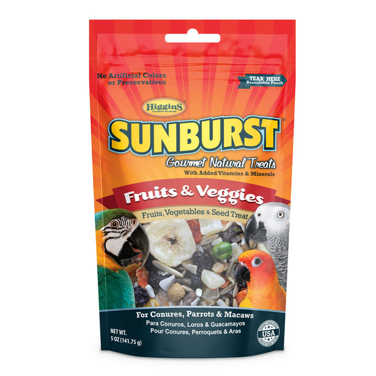 Higgins Sunburst Gourmet Fruits & Veggies 5-oz, Bird Treat