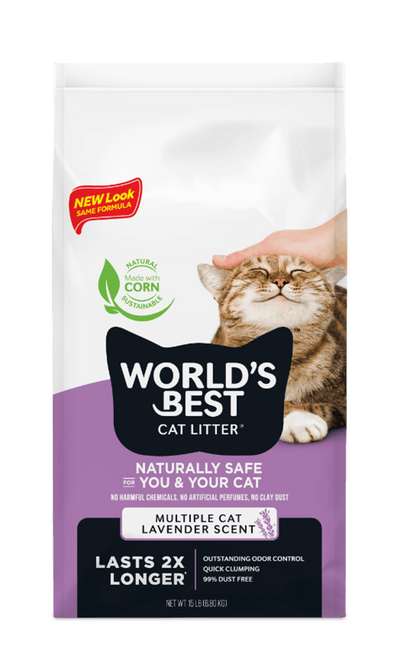 World's Best Cat Litter Multiple Cat Lavender Scented, Cat Litter