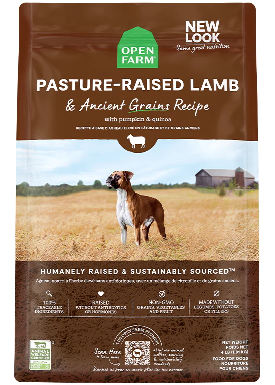 Open Farm Pasture Raised Lamb Ancient Grains Dry Dog Food