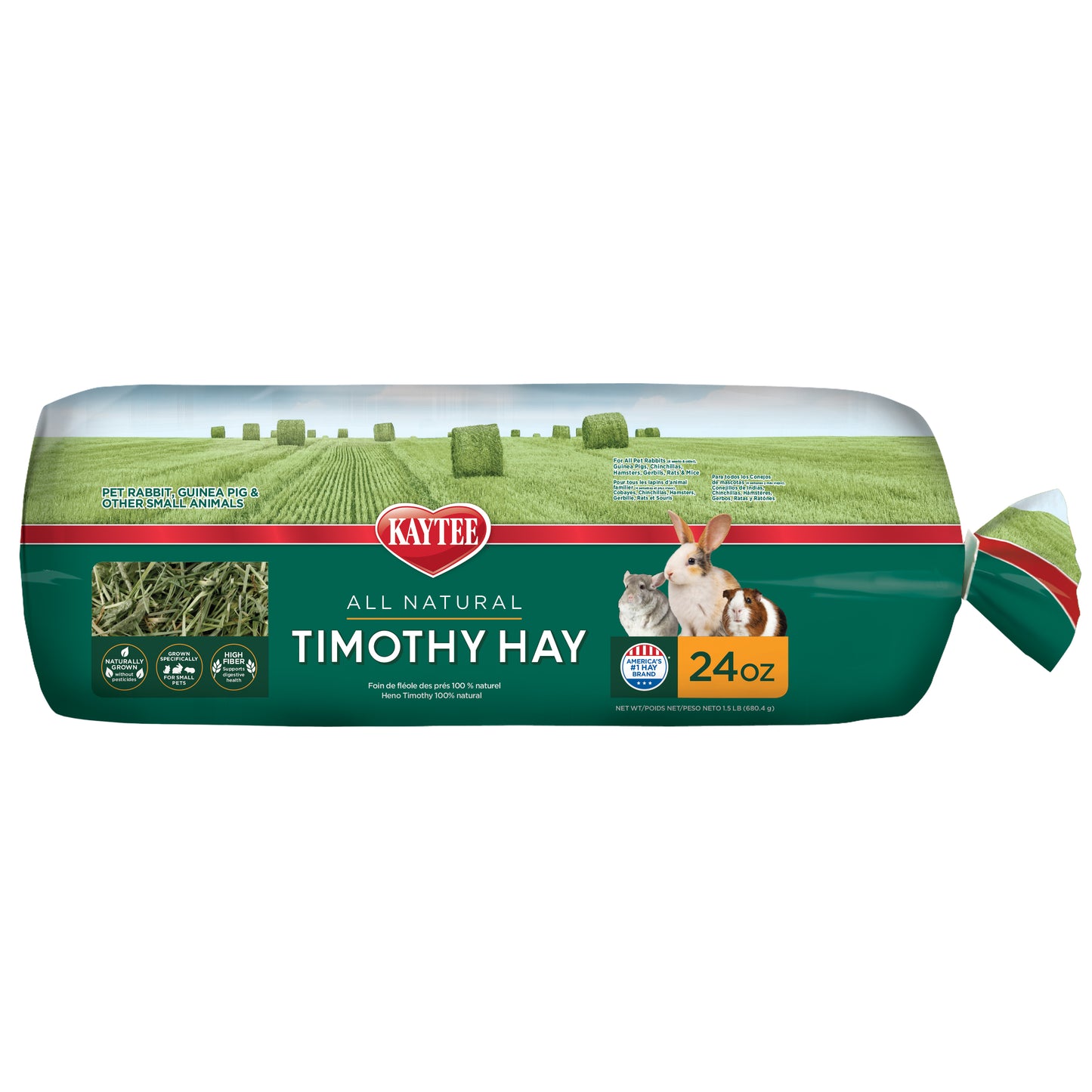 Kaytee Timothy Hay Mini Bale 24-oz, Small Animal Treat