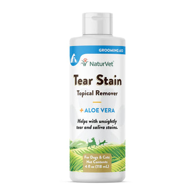 NaturVet Topical Tear Stain Remover For Dogs & Cats, 4-oz