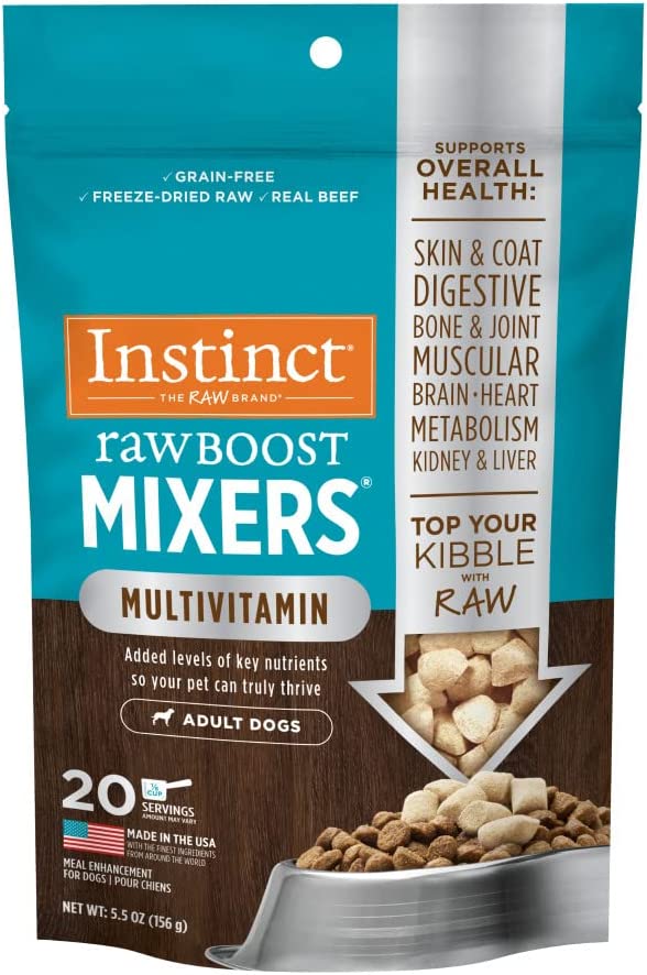 Instinct Raw Boost Mixers Multivitamin for Adults Freeze-Dried 5.5-oz, Dog Food Topper