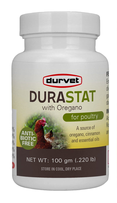 Durvet DuraStat With Oregano 100-gm, Poultry Supplement