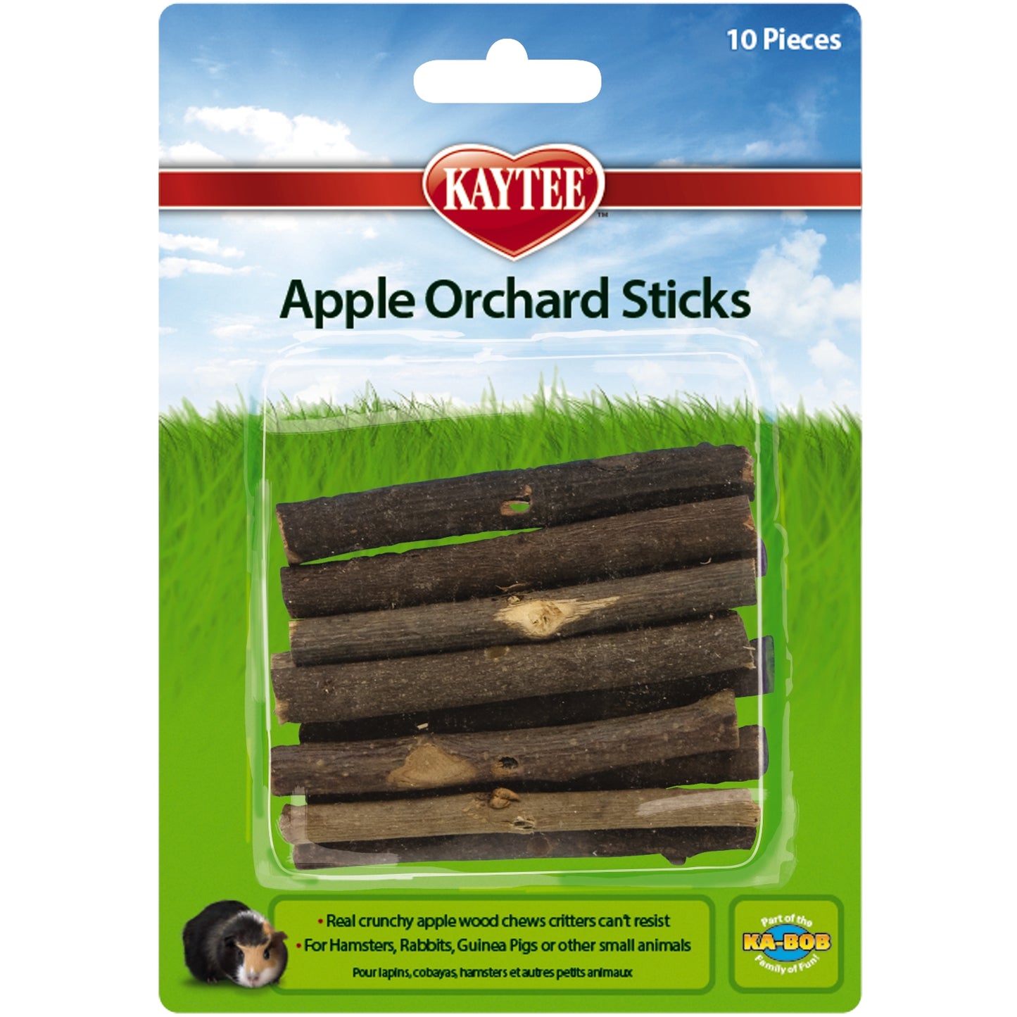 Kaytee Apple Orchard Sticks 10-Pack, Small Animal Treat