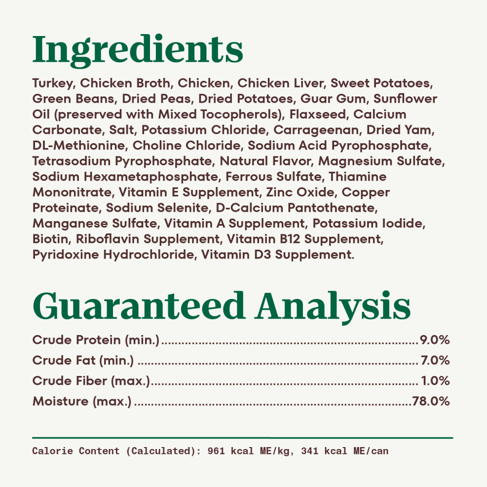 Nutro Healthy Turkey, Sweet Potato & Green Bean Recipe, Wet Dog Food, 12.5-oz Case of 12