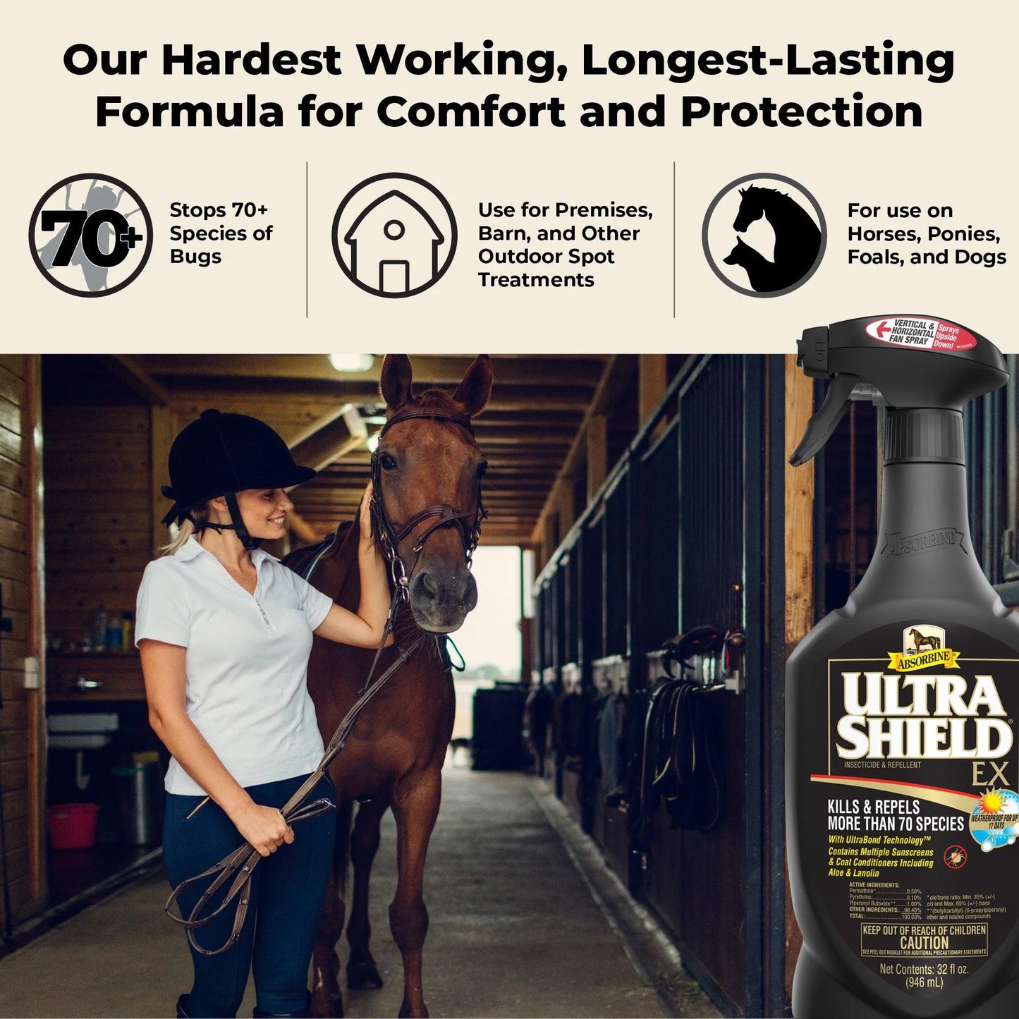 Absorbine UltraShield® EX Insecticide & Repellent Spray, Insect Repellent
