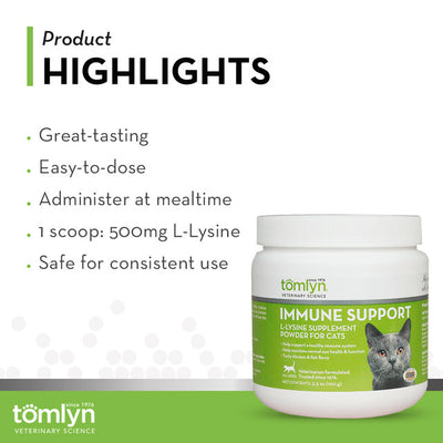 Tomlyn L-Lysine Immune Support Chicken & Fish Flavored Powder, 3.5-oz, Cat Supplement