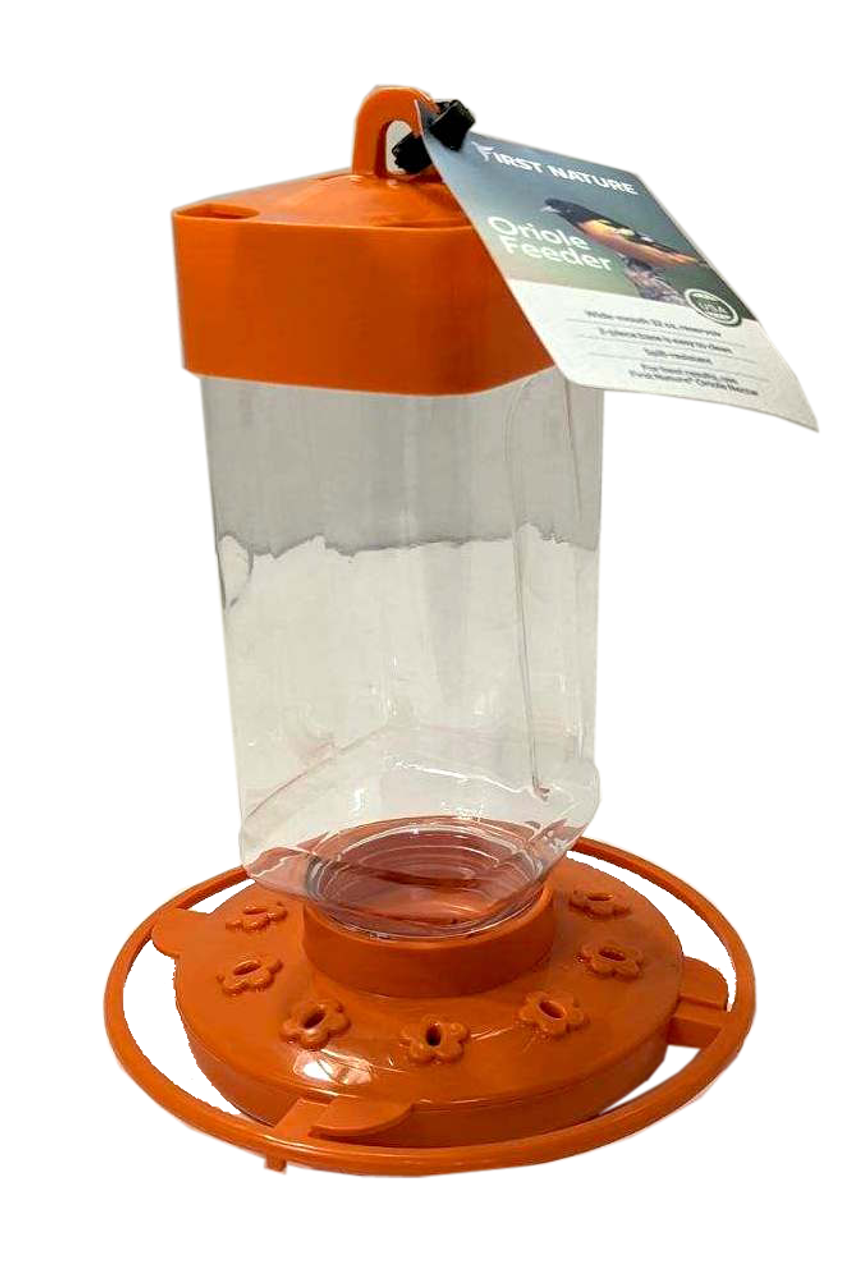 First Nature Orange Oriole Bird Feeder, 32-oz