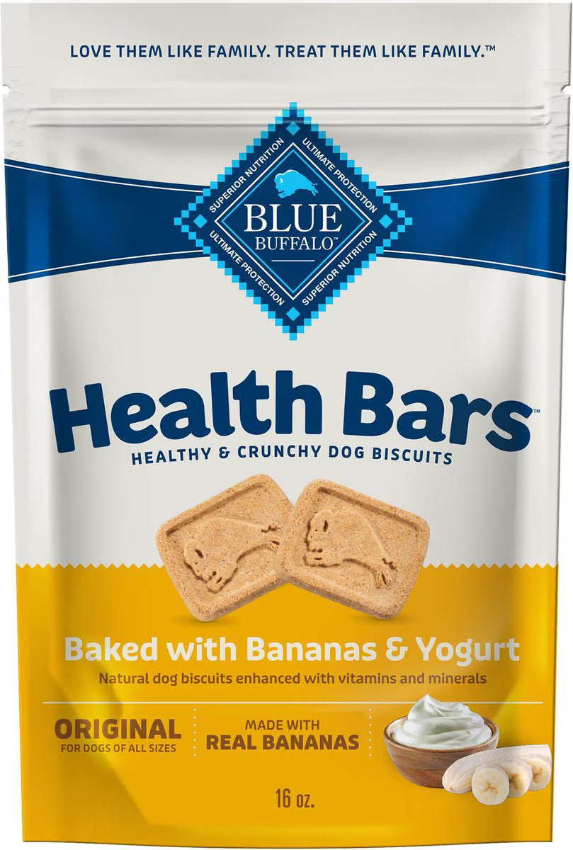 Blue Buffalo Health Bars Banana And Yogurt Recipe 16-oz, Dog Treat