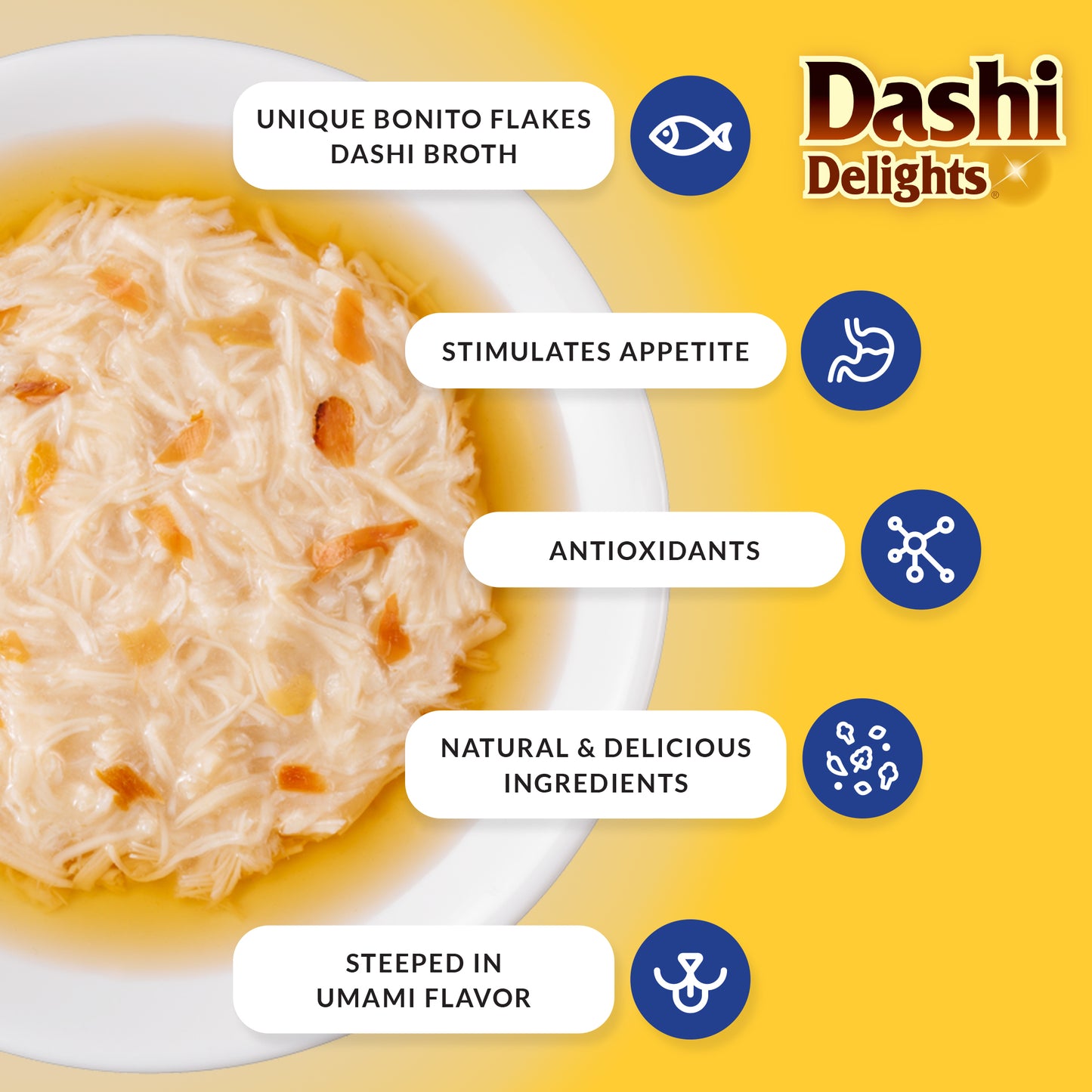 Inaba Dashi Delights Chicken with Tuna Recipe, Cat Food Toppper