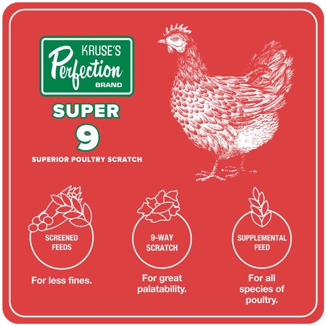 Kruse Super 9 Scratch, Chicken Treat, 40-lb