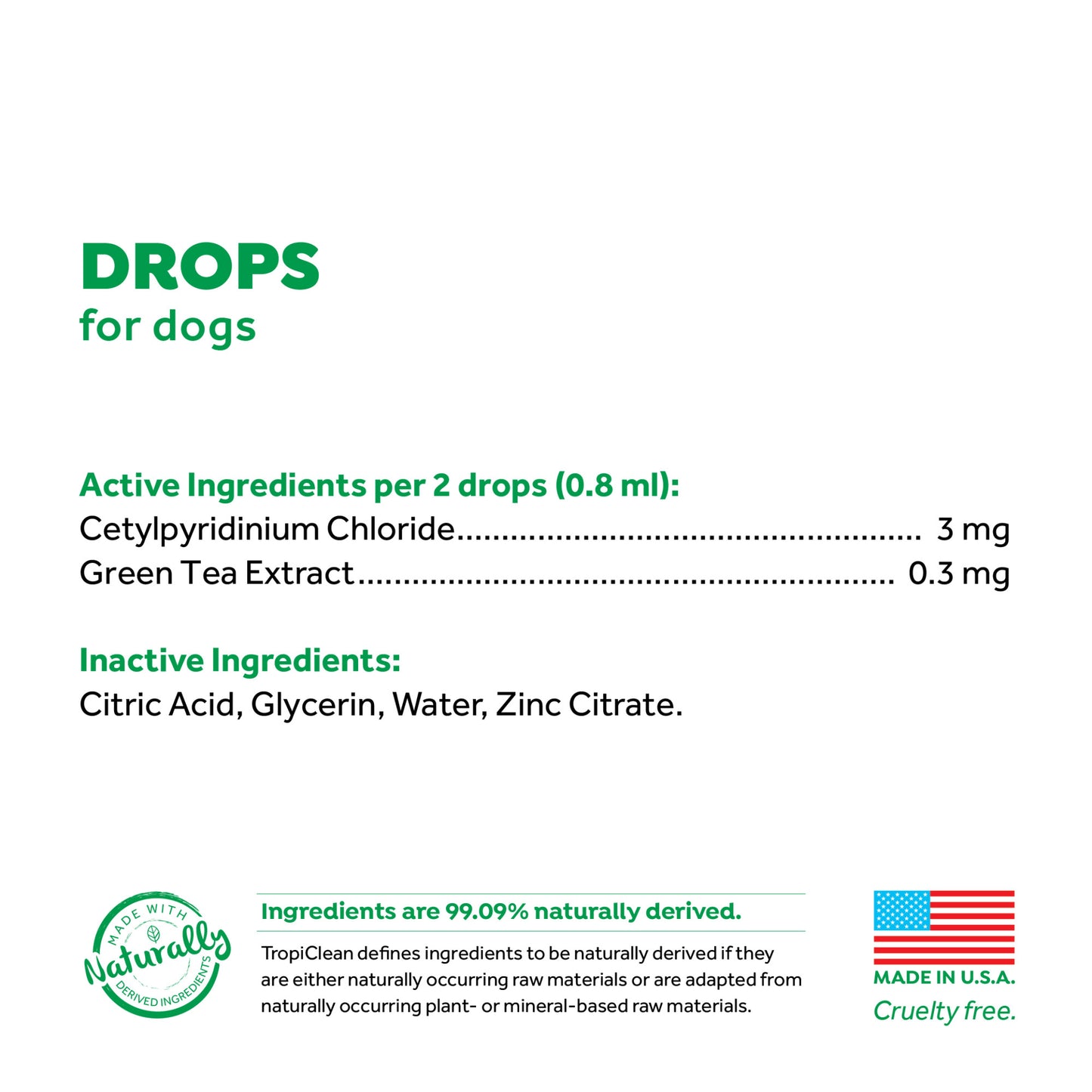 Tropiclean Fresh Breath Oral Care Drops 2.2-oz, For Dogs
