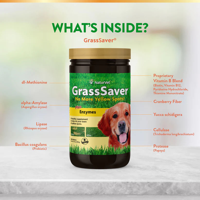 NaturVet GrassSaver® Wafers 300-Count, Dog Supplement