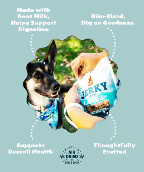 Plato Lamb With Goat Milk Jerky Bites, Dog Treat, 6-oz Bag